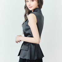 Trench-Style Mini Skirt