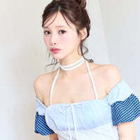バルーンスリーブオフショルブラウス