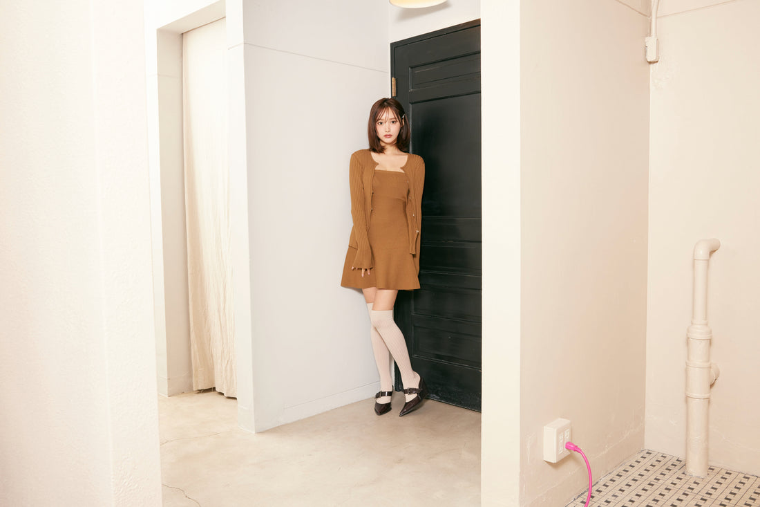 Knit Cardigan/One-Piece Set