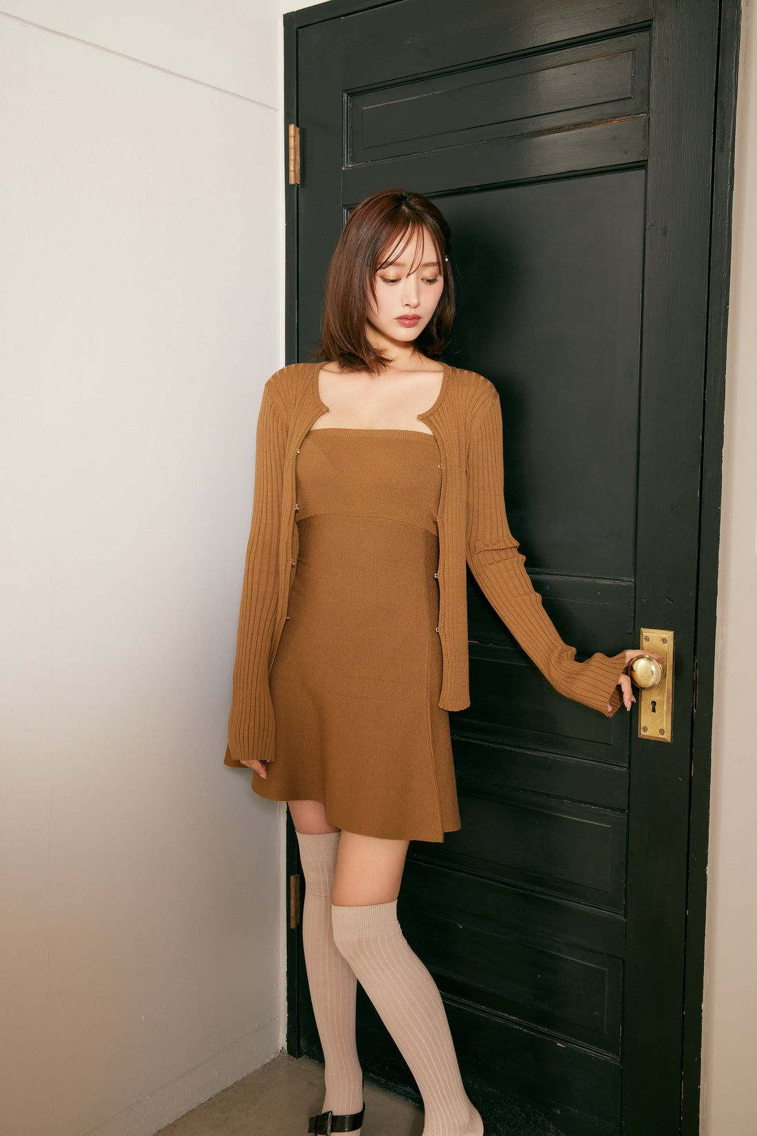 Knit Cardigan/One-Piece Set