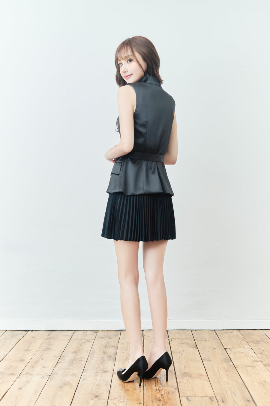 Trench-Style Mini Skirt
