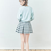 Box Pleats Mini-Skirt
