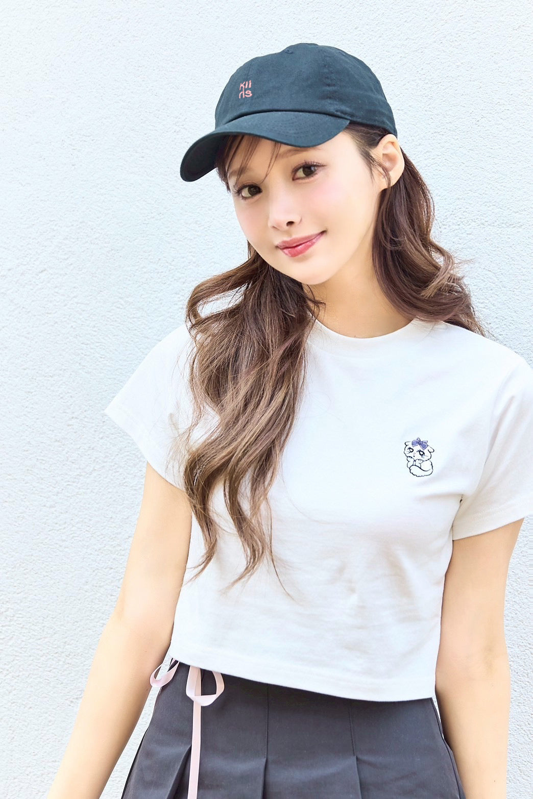 クロップド丈Tシャツ