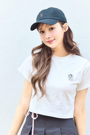 クロップド丈Tシャツ